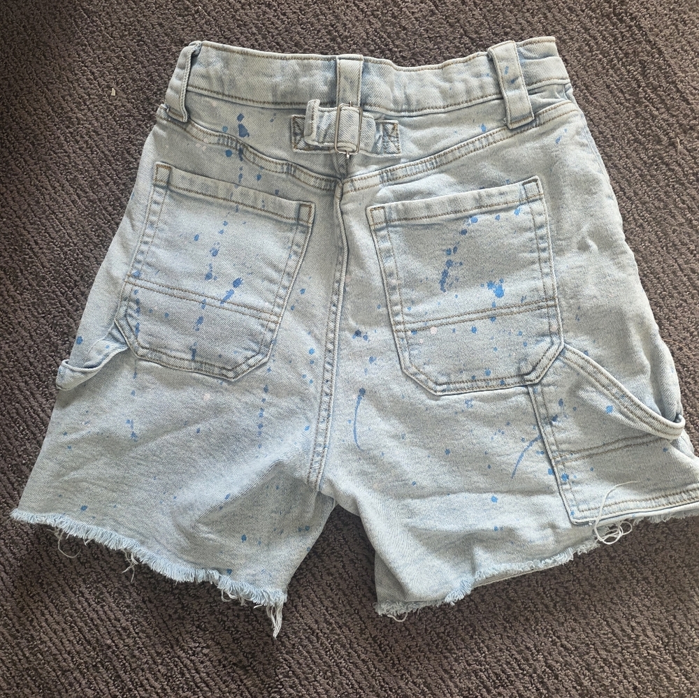 Wild Fable Light Blue Paint-Splatter Jean Shorts - Picture 2 of 3